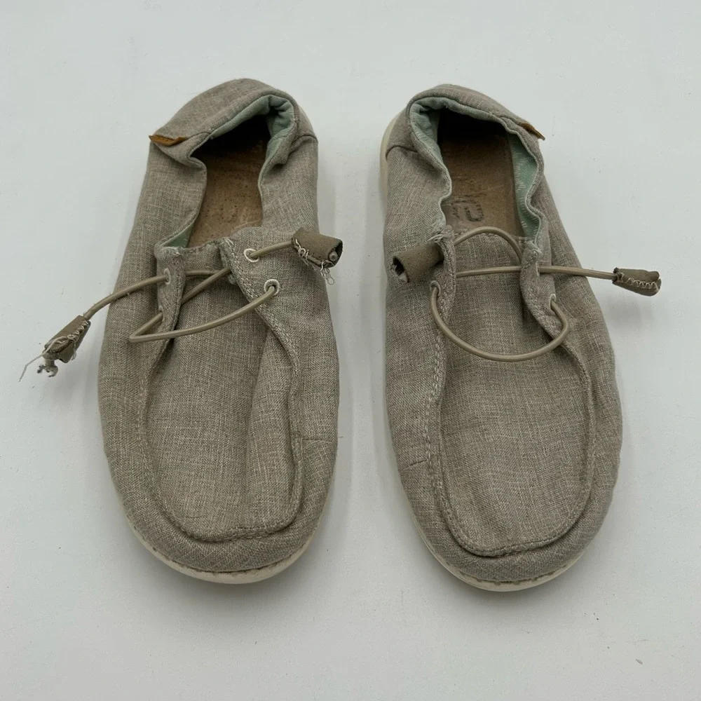 Hey Dude Wendy Canvas Shoes Chambray Beige